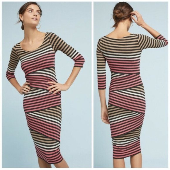 Anthropologie Dresses & Skirts - BAILEY 44 for Anthro Striped Knit Column Dress Med